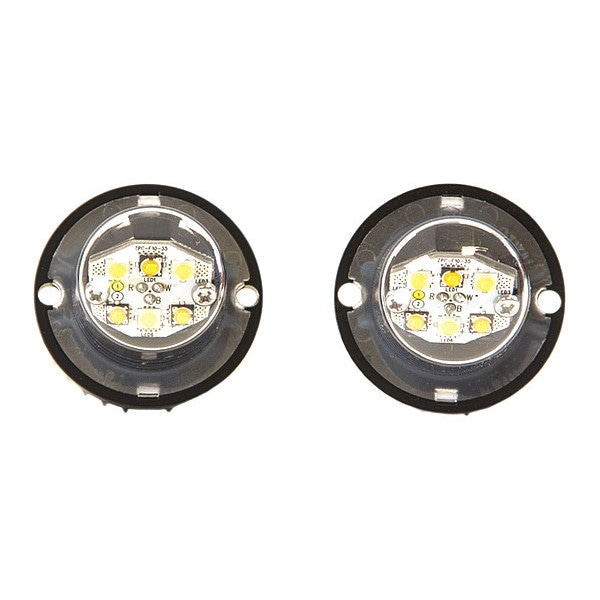 25 Foot Amber/Clear Bolt-On Hidden Strobe Kits With In-Line Flashers With 6 LED