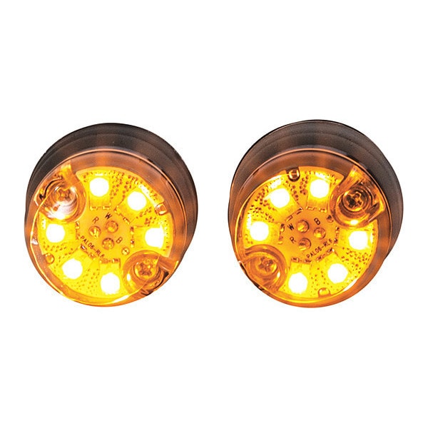 25 Foot Amber Push-On Hideaway Strobe Kit With In-Line Flashers With 6 LED