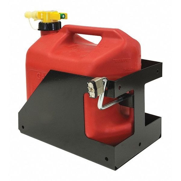 Locking Gas Container Rack for Open/Enclosed Landscape Trailers