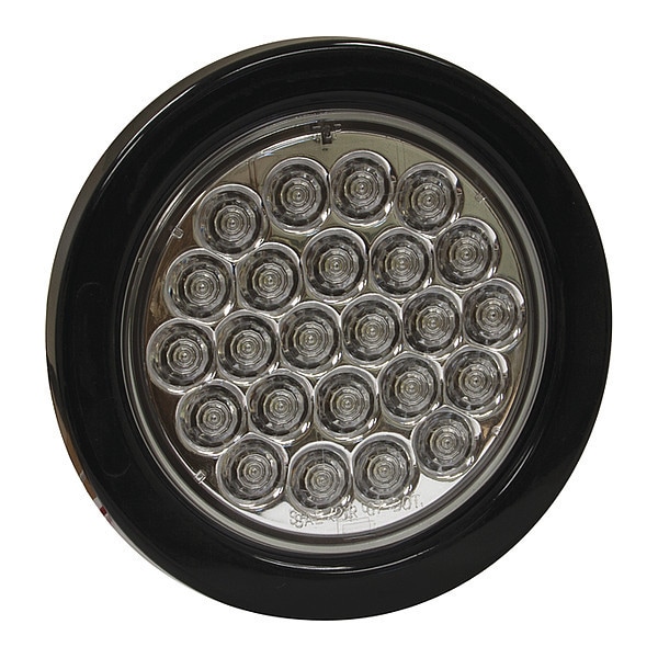 4 Inch Clear Round Backup Light Kit With 24 LEDs (PL-2 Connection, Includes Grommet and Plug)