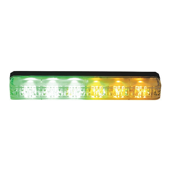 Ultra Bright Narrow Profile Green/Amber LED Strobe Light