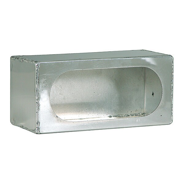 Single Oval Light Box Smooth Aluminum