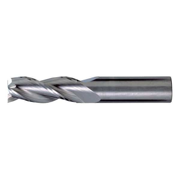3-Flute Carbide Square Single End High-Perf End Mill for Alum CTD CEM-AM3 Bright 1/2x1/2x1-1/4x3