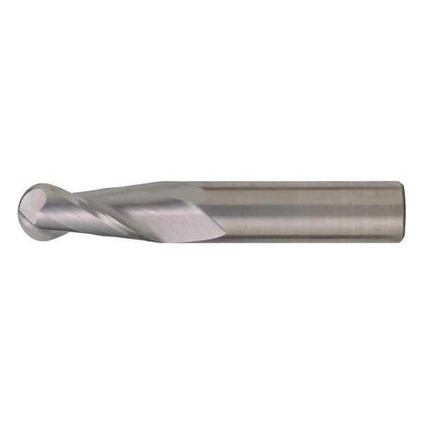 2-Flute Carbide Ball Nose SingleEnd GP End Mill Cleveland CEM-SE-2B Bright 3/16x3/16x1-1/8x3