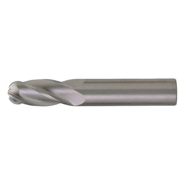 4-Flute Cabide Ball Single End GP End Mill Cleveland CEM-SE-4B-TA TiAlN 3/8x3/8x1x2-1/2