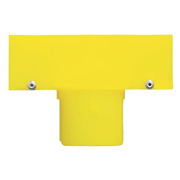 Sign Adapter, HDPE, Yellow, 2In, PK6