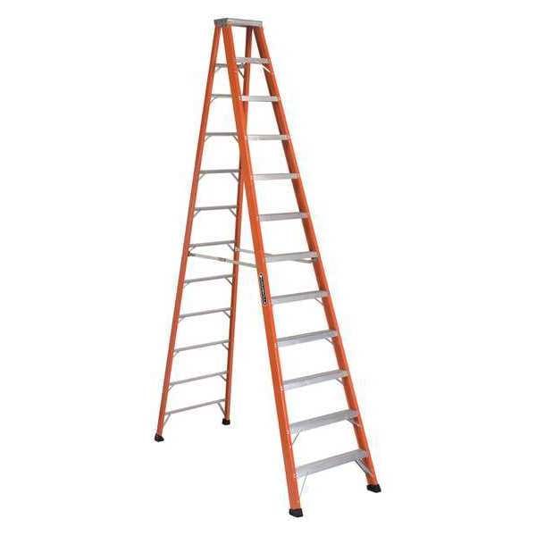 12 ft Fiberglass Stepladder, 375 lb Capacity