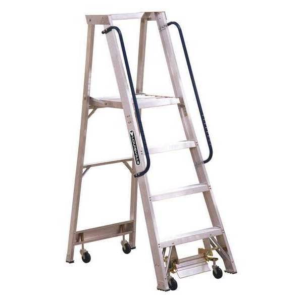 5 ft 9 in Aluminum Platform Stepladder, 300 lb Capacity