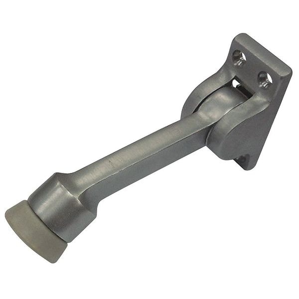 Lever Door Holder, Stn Chrome, Solid Brass