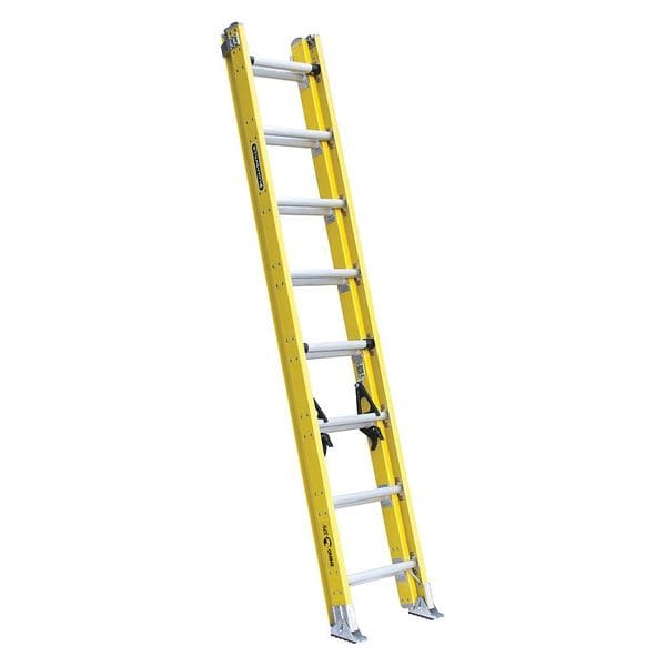 16 ft Fiberglass Extension Ladder, 375 lb Load Capacity