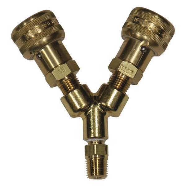 Manifold With Two Outlets, 1/4In