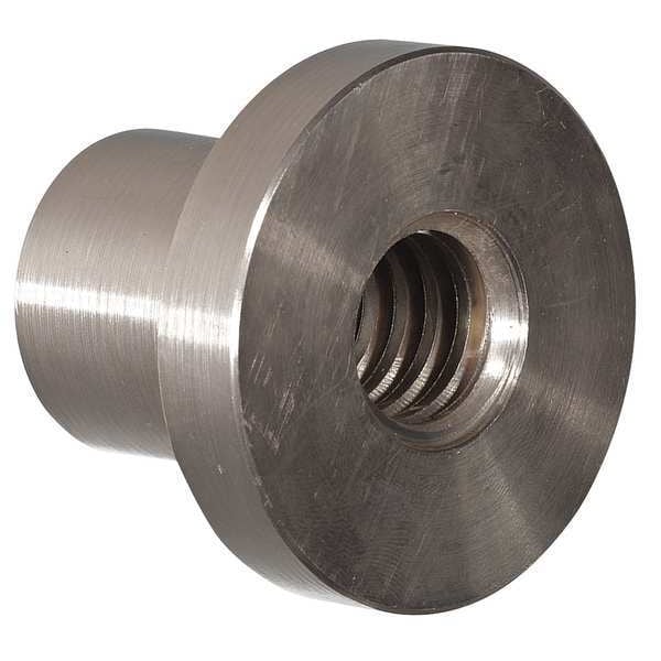 Flange Nut, 1-1/4"-5, Bronze, Not Graded, Plain, 2-1/2 in Hex Ht
