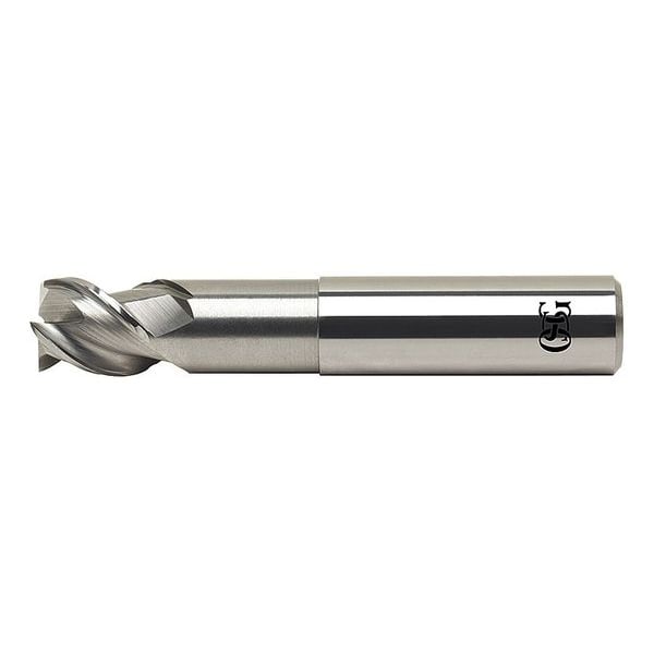 End Mill, Corner R., 1/2in D, 4in OAL, 3FL