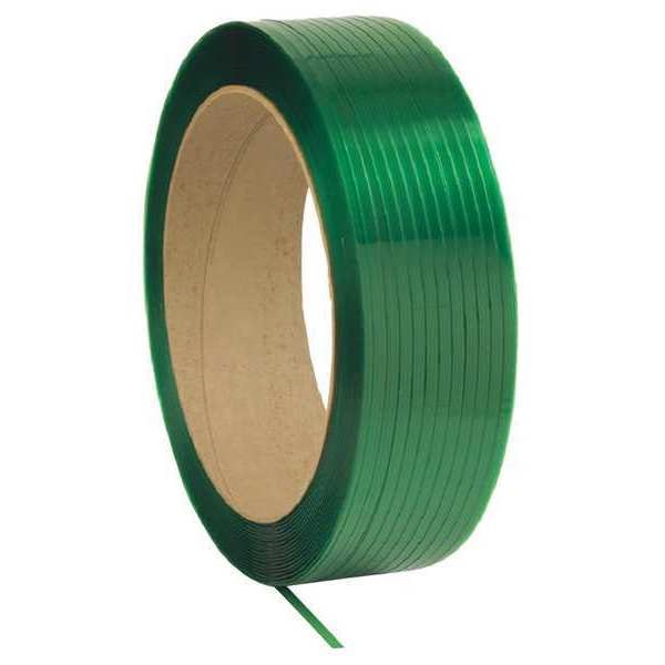 Plastic Strapping, 3600ft L, 30 mil, Green