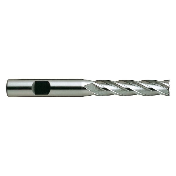 HSS End Mill, Single, 1/2 x 1/2 x 2 x 4in.