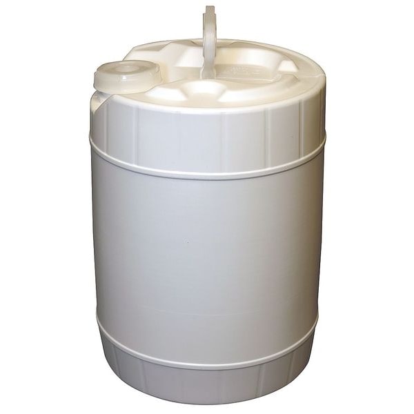 Pail, Screw Top, Round, 5 gal, HDPE, White
