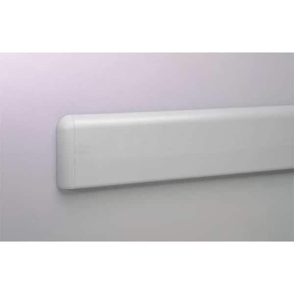 Wall Protection Guard, 4inH, Silver-Gray