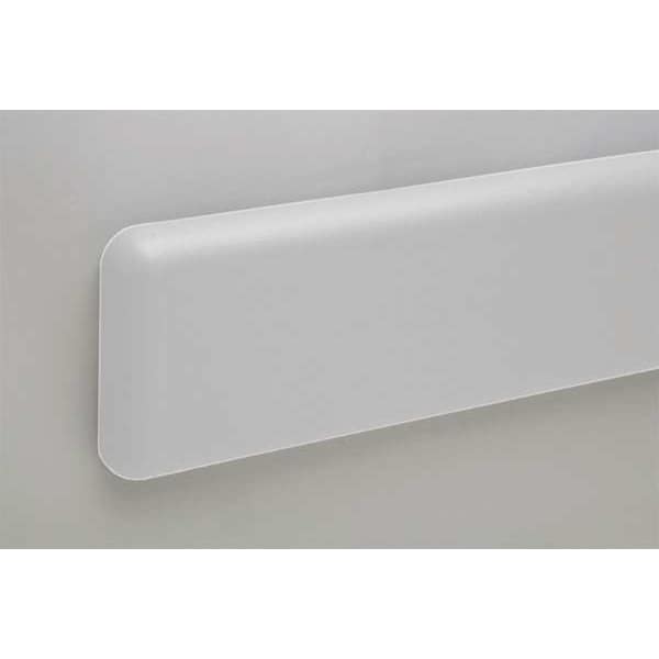 Wall Protection Guard, 144inL, Silver-Gray