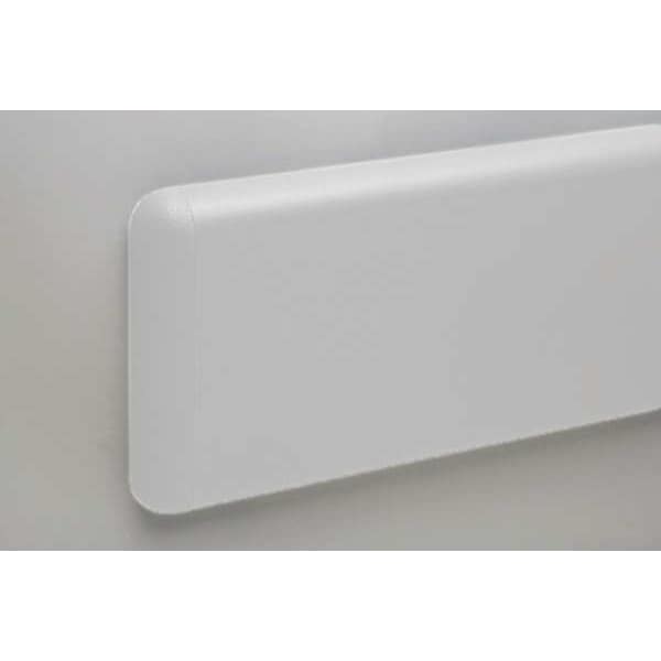 Wall Protection Guard, 7-3/4inH, SilvrGray