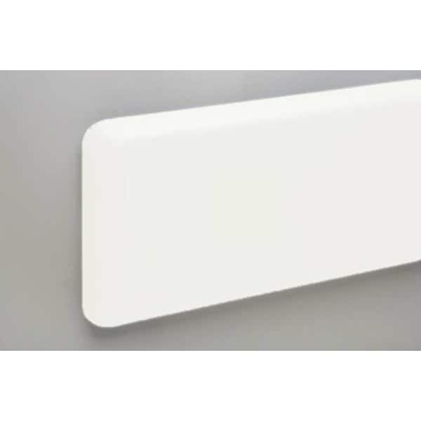 Wall Protection Guard, 7-3/4inH, LineWhite