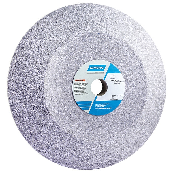 Grinding Whl, 10in.dia, Al Ox, Med, 2485 rpm