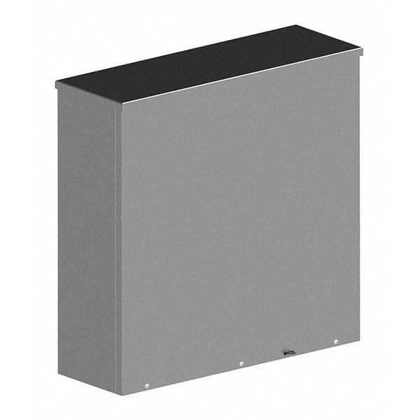 Padlockable Hasp Electrical Enclosures, 24 in H, 8 in D, 20 in W, NEMA 3R, Carbon Steel