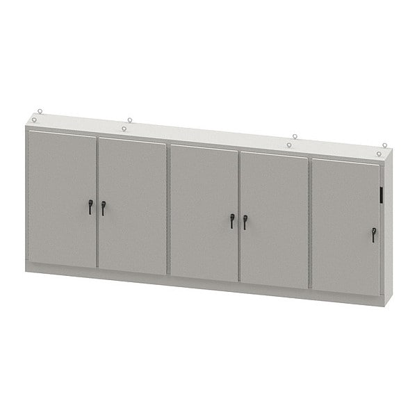 3 Point Latch with Padlock Handle Electrical Enclosures, 84 in H, 18 in D, 169 in W, 12