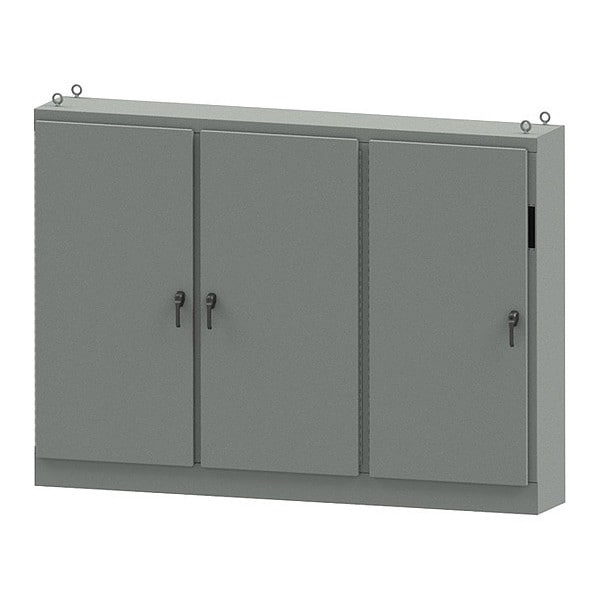 3 Point Latch with Padlock Handle Electrical Enclosures, 72 in H, 18 in D, 118 in W, 12