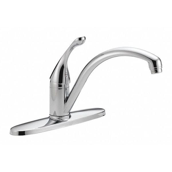 Manual Deck-Mount Kitchen Faucet, Chrome 3-hole 8" installation Hole