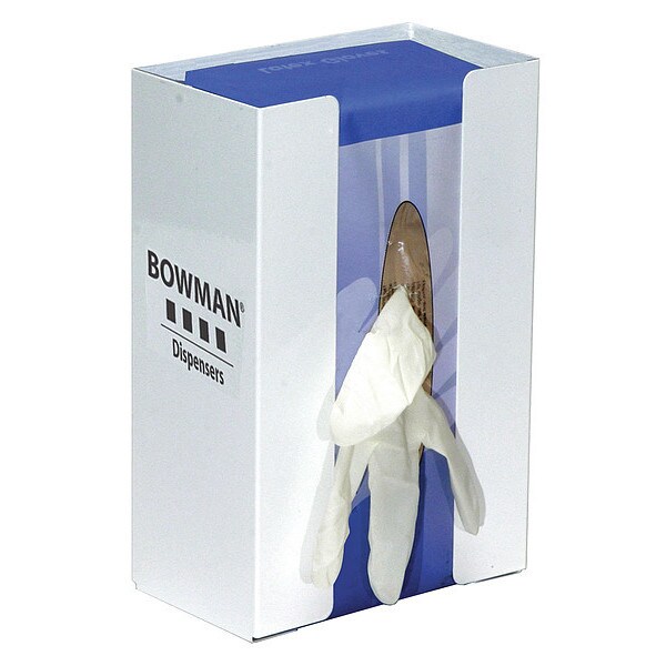 Glove Box Dispenser, Powder Coated Steel, Holds (1) Box , White