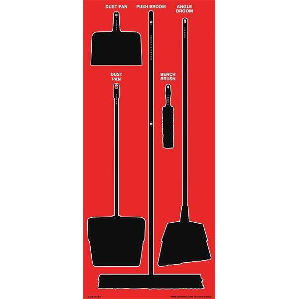 Store-Boards, 68x30 in, Black/Red, Max-Duty Aluminum