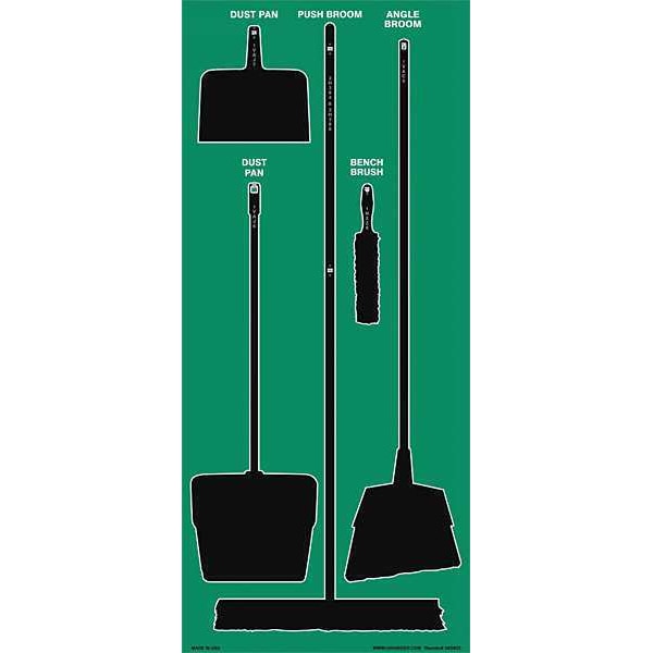 Store-Boards, 68x30 in, Black/Green, Ultra Aluma-Lite