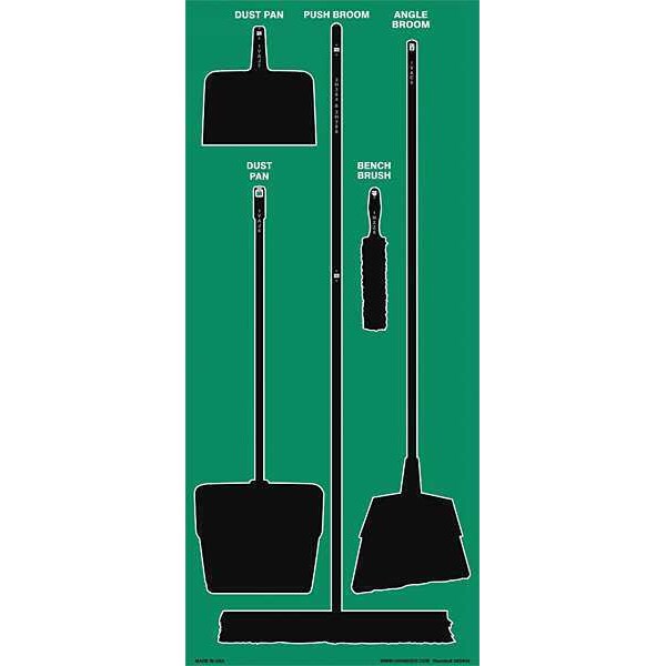 Shadow Board, 68 in H, 30 in W, Green