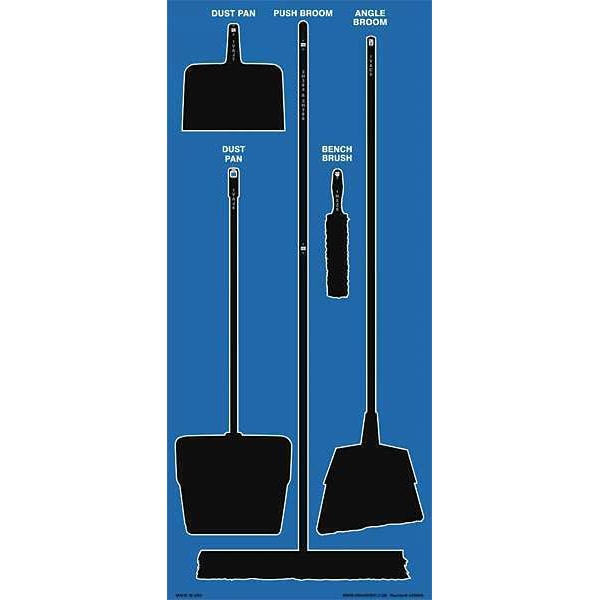 Store-Boards, 68x30 in, Black/Blue, Max-Duty Aluminum