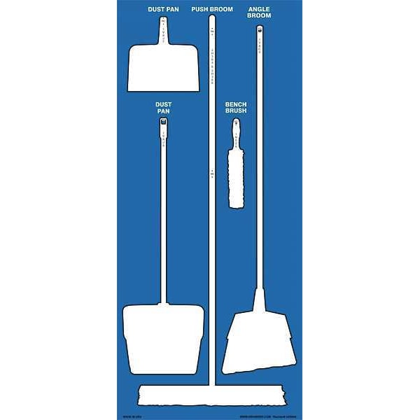 Store-Boards, 68x30 in, White/Blue, Accu-Shield