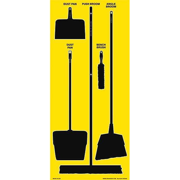 Store-Boards, 68x30 in, Black/Yellow, Max-Duty Aluminum
