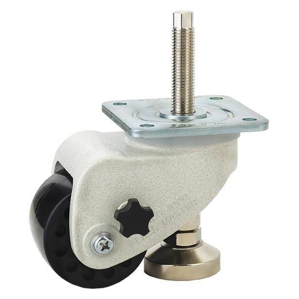 Leveling Caster, Nylon, 3 in., 2200 lb.