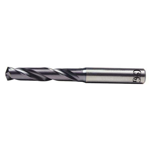 Screw Machine Drill Bit, 23/64 in Size, 140  Degrees Point Angle, Solid Carbide, TiAlN Finish