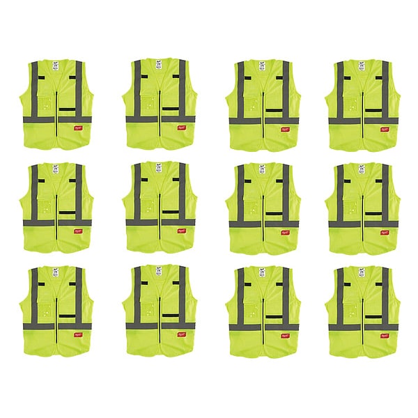 High Visibility Vest, 12 pk, S/M