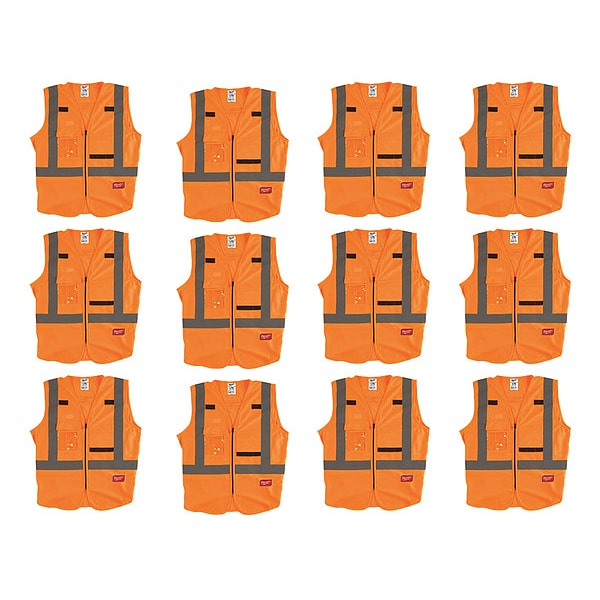 High Visibility Vest, 12 pk, S/M