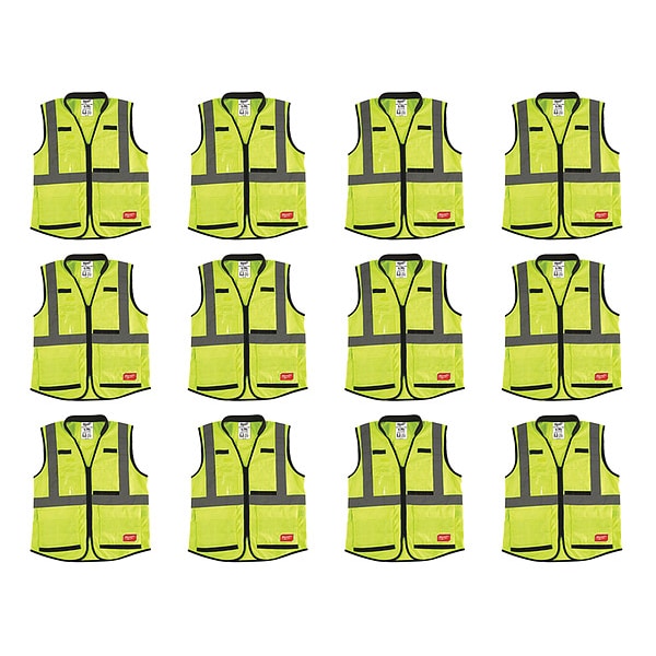High Visibility Vest, 12 pk, S/M