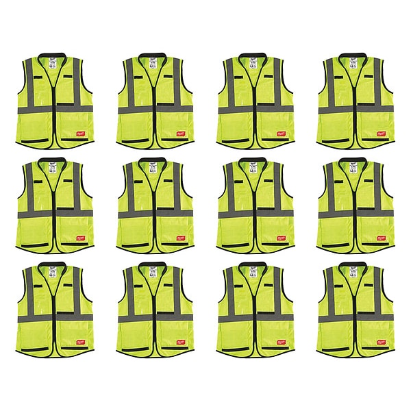 High Visibility Vest, 12 pk, L/XL