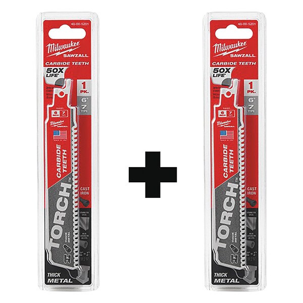 6" 8TPI The TORCH w/ CARBIDE TEETH Combo 2-Pack