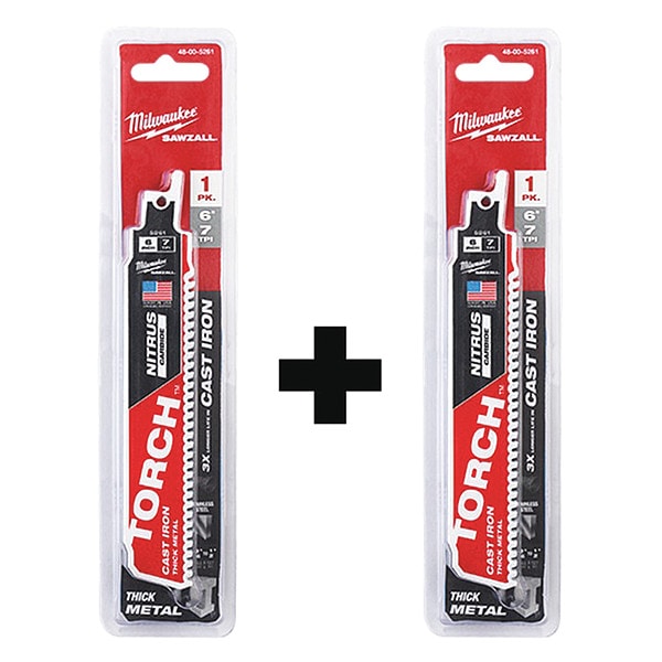 6 in x 7 TPI, Reciprocating Saw Blade Combo Pack