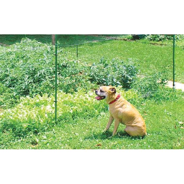 Deer Fence Kit, 7 FT. X 100 FT, Black, Square Mesh Size 0.63"X0.75"