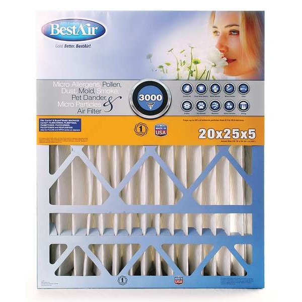 16 in x 25 in x 5 in Synthetic Furnace Air Cleaner Filter