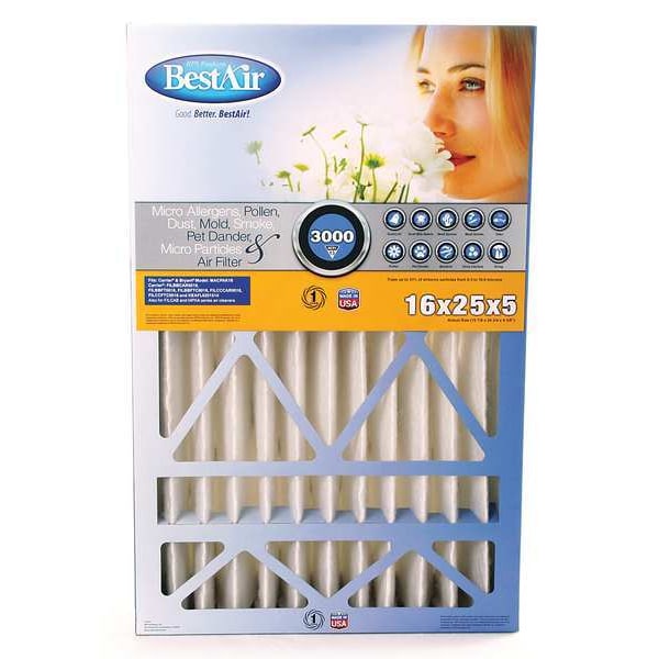25 in x 16 in x 5 in Synthetic Furnace Air Cleaner Filter