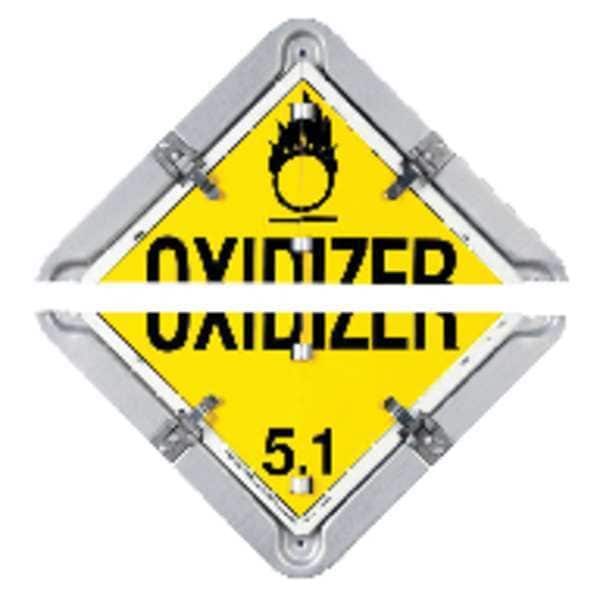 Vehicle Placard Flipchart, Aluminum, 13 1/2 in W x 13 1/2 in H
