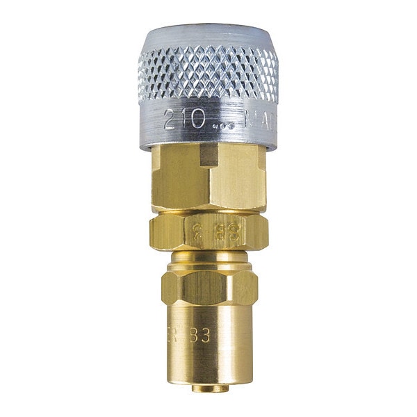 Auto Socket, Brss/Stl, 210 Series, 1/4"