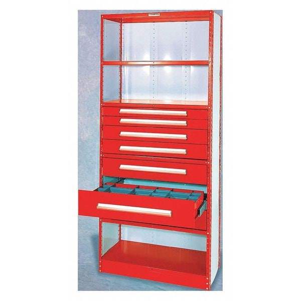 Metal Shelving Unit, 18"D x 36"W x 84"H, 3 Shelves, Steel
